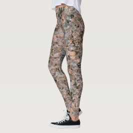Rough Geology Neutral Rock Texture Foto Leggings