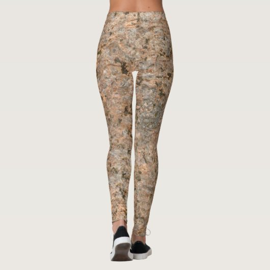 Rough Geology Neutral Rock Texture Photo Leggings (Achterkant)