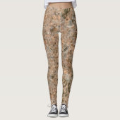 Rough Geology Neutral Rock Texture Photo Leggings (Voorkant)