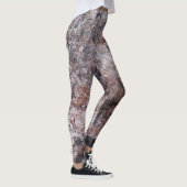 Rough Geology Pinkish Rock Texture Photo Leggings (Rechts)