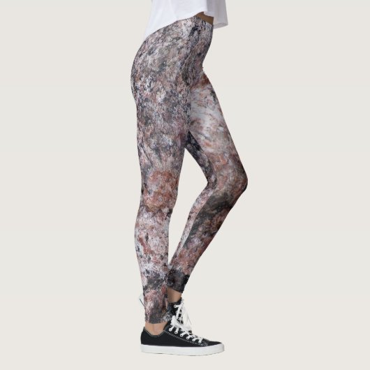 Rough Geology Pinkish Rock Texture Photo Leggings (Rechts)