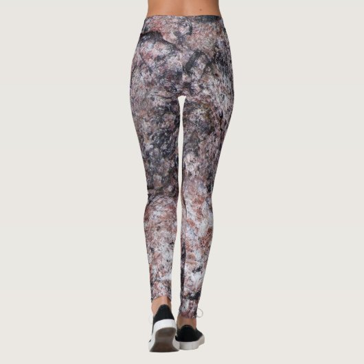 Rough Geology Pinkish Rock Texture Photo Leggings (Achterkant)