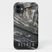 Rough Geology Rock Texture Custom Name iPhone Case (Achterkant)