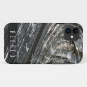 Rough Geology Rock Texture Custom Name iPhone Case (Achterkant (horizontaal))