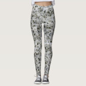 Rough Geology White Granite Rock Textion Photo Leggings (Voorkant)