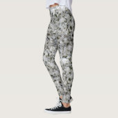 Rough Geology White Granite Rock Textion Photo Leggings (Links)