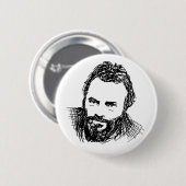 Rough Ink Sketch of Hitch Ronde Button 5,7 Cm (Voorkant /achterkant)