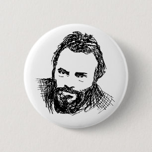 Rough Ink Sketch of Hitch Ronde Button 5,7 Cm