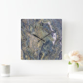 Rough Marble Wall Vierkante Klok (Huis)