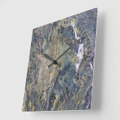 Rough Marble Wall Vierkante Klok (Hoek)