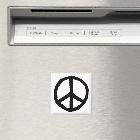 Rough Peace Symbol Magneet (Insitu (Vaatwasser))