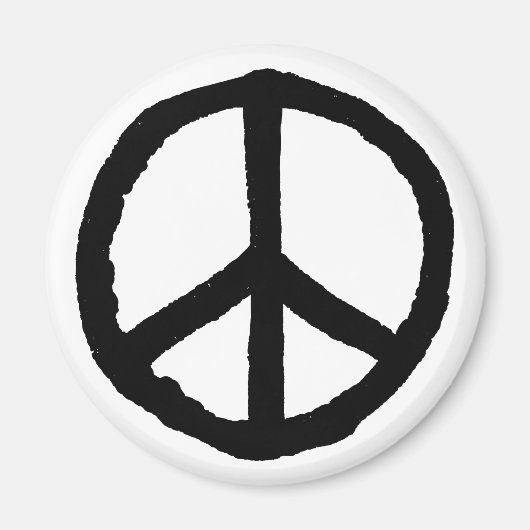 Rough Peace Symbol Magneet (Voorkant)