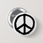 Rough Peace Symbol Ronde Button 5,7 Cm (Voorkant /achterkant)
