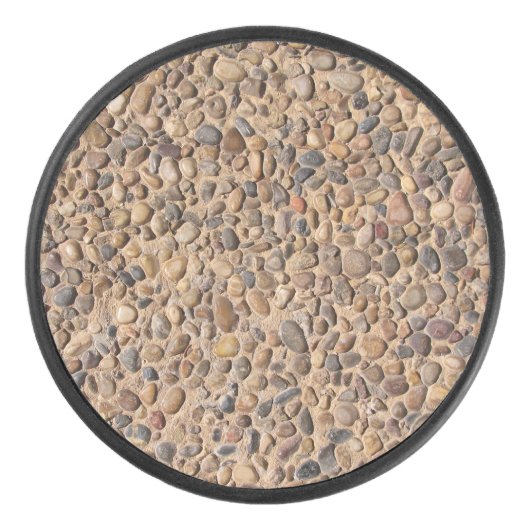 Rough Pebble Stones Foto Hockey Puck (Voorkant)