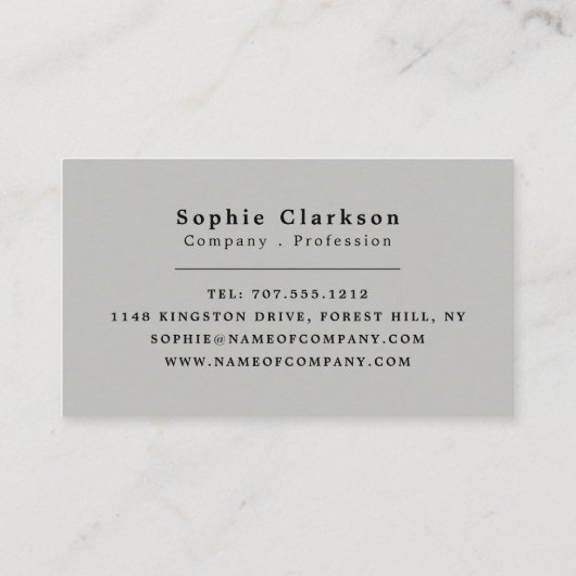 Rough Plaster Effect, Rustic Visitekaartje (Achterkant)