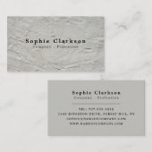 Rough Plaster Effect, Rustic Visitekaartje (Voorkant / Achterkant)