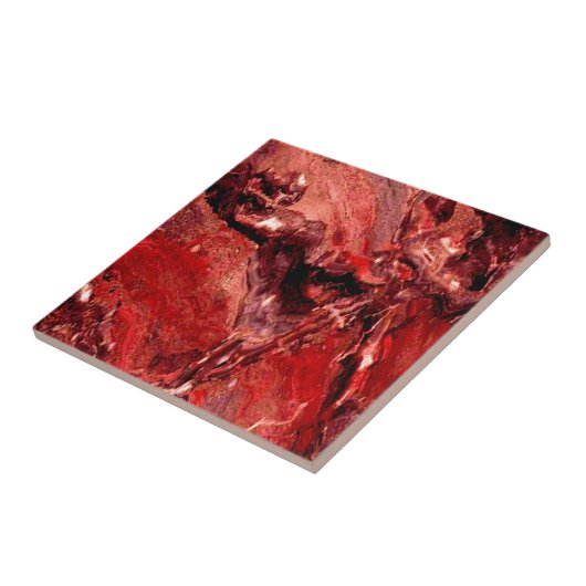 Rough Red Rocks Mars Tegeltje (Zijkant)