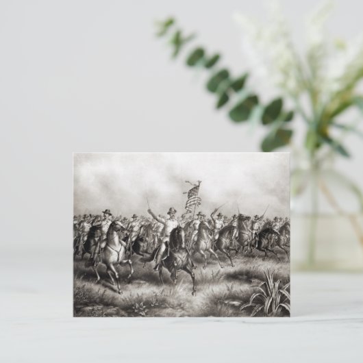 Rough Riders: Kolonel Theodore Roosevelt Briefkaart (Staand voorkant)