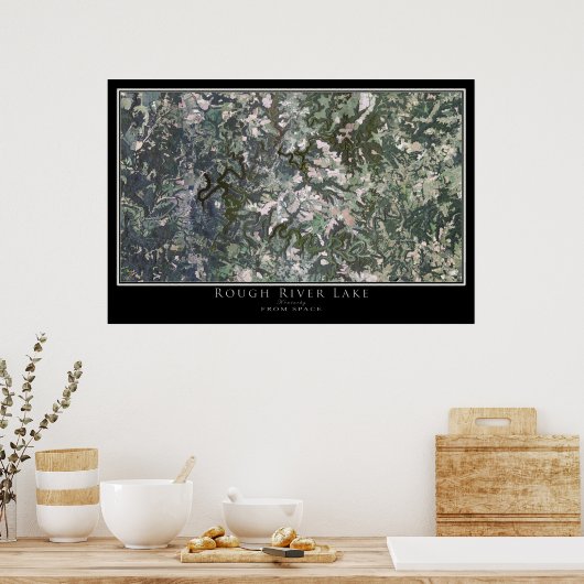 Rough River Lake Kentucky Satellite Poster Map (Keuken)