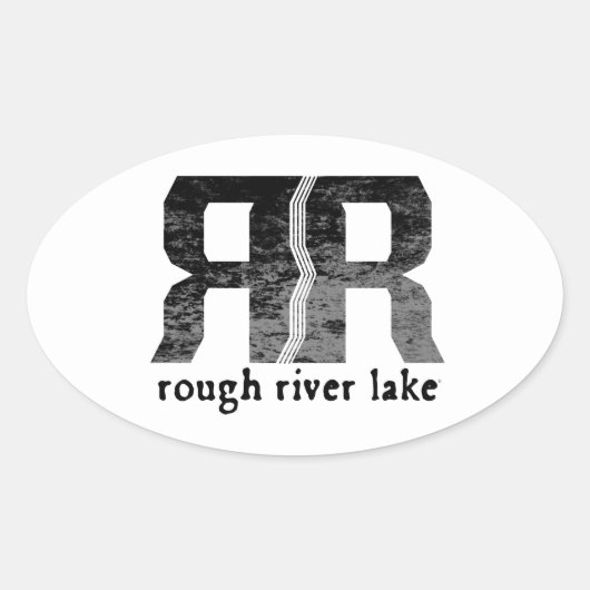 Rough River Lake Ovale Sticker (Voorkant)