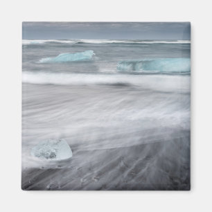 Rough Seascape with ice, ijsland Magneet