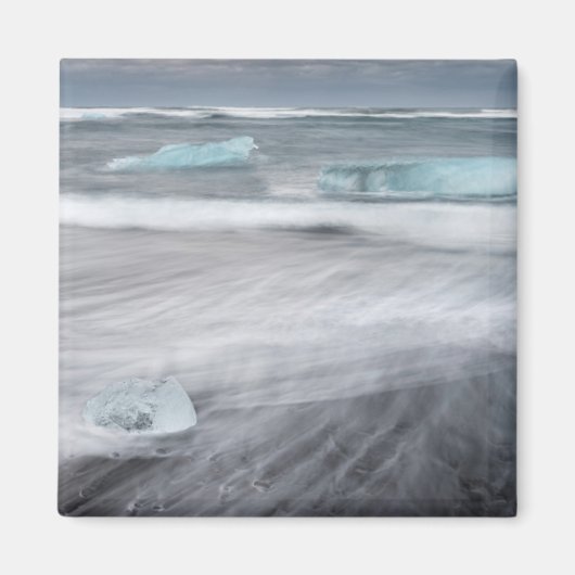 Rough Seascape with ice, ijsland Magneet (Voorkant)