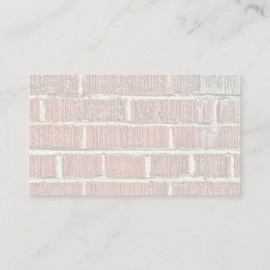 Rough Textured Chalky Brick Wall Visitekaartje (Achterkant)