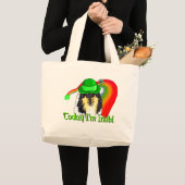 Rough Tri Collie Saint Patricks Grote Tote Bag (Voorkant (product))