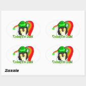 Rough Tri Collie Saint Patricks Ovale Sticker (Vel)