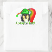 Rough Tri Collie Saint Patricks Ovale Sticker (Tas)