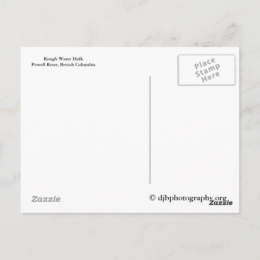 Rough Water Hulk Briefkaart (Achterkant)