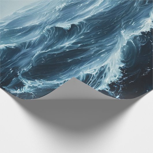 Rough Zeeen Ocean Waves Decoupage Cadeaupapier (Hoek)