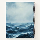 Rough Zeeen Ocean Waves Spiral Notitieboek (Achterkant)