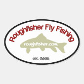 roughfisher.com Ovale sticker (Voorkant)