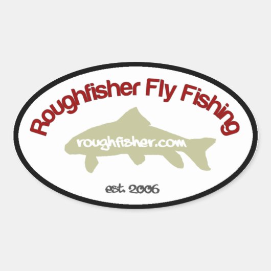 roughfisher.com Ovale sticker (Voorkant)