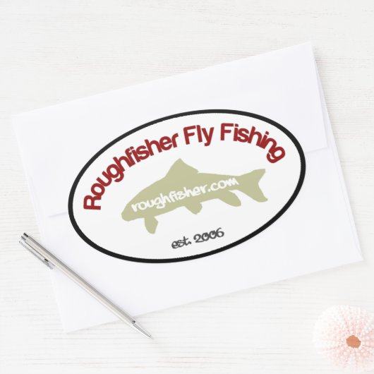 roughfisher.com Ovale sticker (Envelop)