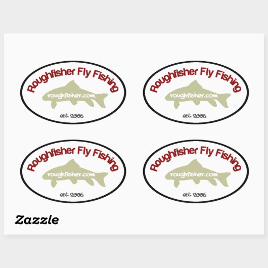 roughfisher.com Ovale sticker (Vel)