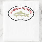 roughfisher.com Ovale sticker (Tas)