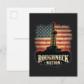 Roughneck Nation Olieveld Amerikaanse werknemer Feestdagenkaart (Voorkant / Achterkant)
