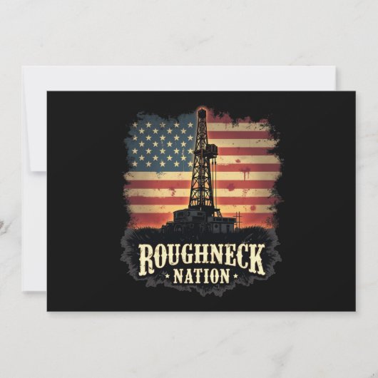 Roughneck Nation Olieveld Amerikaanse werknemer Kaart (Voorkant)