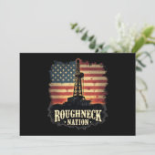 Roughneck Nation Olieveld Amerikaanse werknemer Kaart (Staand voorkant)