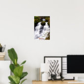 Rouken Glen waterfall, Glasgow, Schotland Poster (Thuiskantoor)