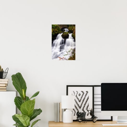 Rouken Glen waterfall, Glasgow, Schotland Poster (Thuiskantoor)