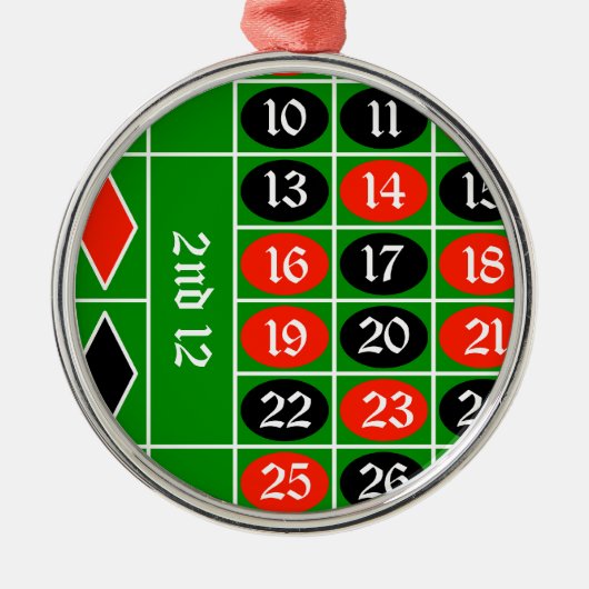 roulette2 metalen ornament (Voorkant)