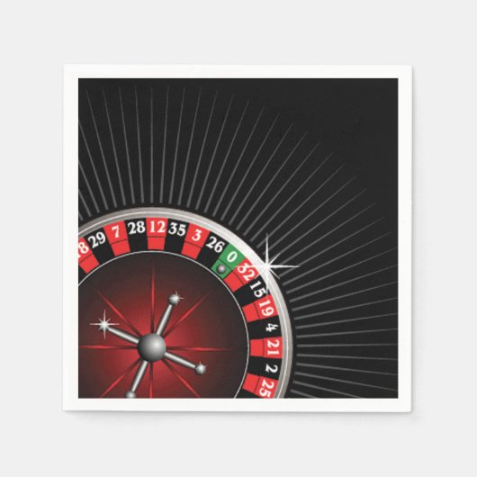 Roulette-casino-papiercannenset Servetten (Voorkant)
