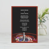 Roulette Casino Wedding Invitation Kaart (Staand voorkant)