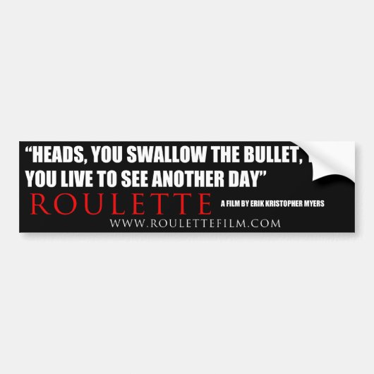 Roulette citaatsticker 2 bumpersticker (Voorkant)