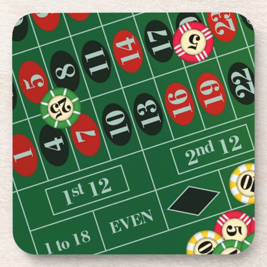 Roulette Cork Onderzetters (Voorkant)