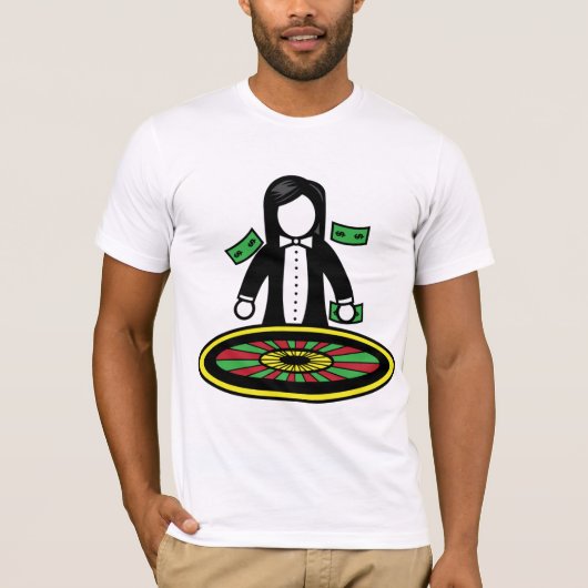 Roulette Dealer Mannen T-Shirt (Voorkant)