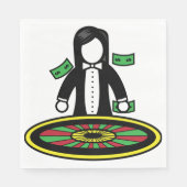 Roulette Dealer Papieren servetten (Voorkant)